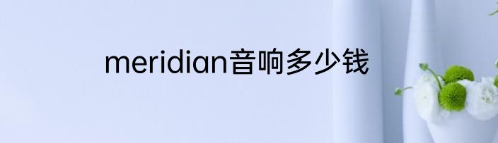 meridian音响多少钱
