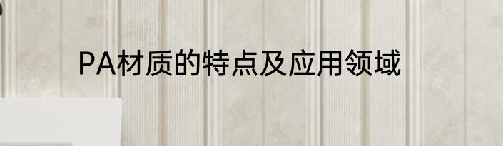 PA材质的特点及应用领域