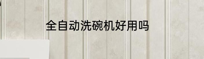 全自动洗碗机好用吗