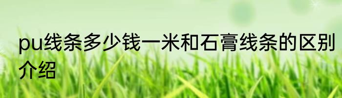 pu线条多少钱一米和石膏线条的区别介绍