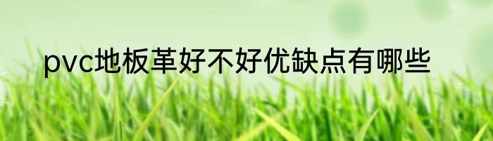 pvc地板革好不好优缺点有哪些