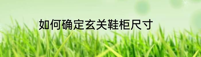 如何确定玄关鞋柜尺寸