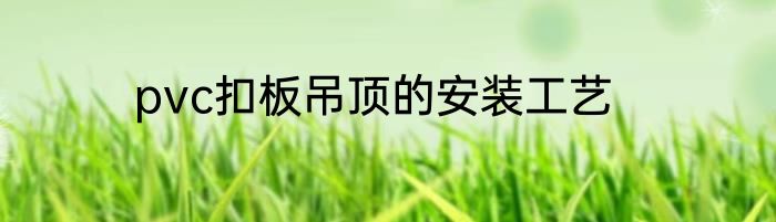 pvc扣板吊顶的安装工艺