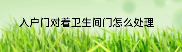 入户门对着卫生间门怎么处理