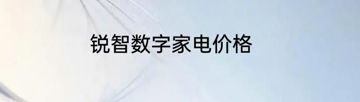 锐智数字家电价格