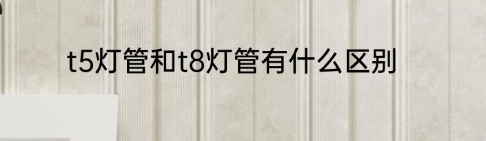 t5灯管和t8灯管有什么区别