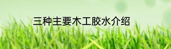 三种主要木工胶水介绍