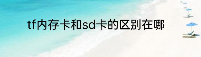 tf内存卡和sd卡的区别在哪
