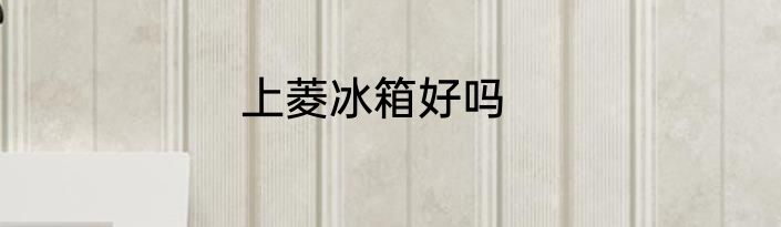 上菱冰箱好吗