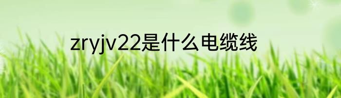 zryjv22是什么电缆线