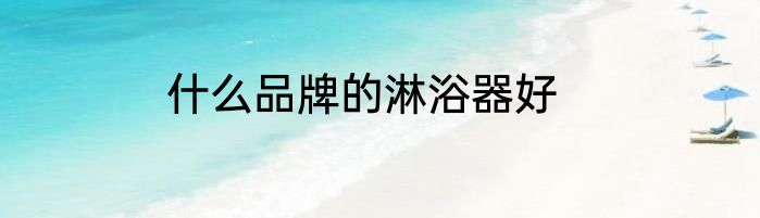 什么品牌的淋浴器好