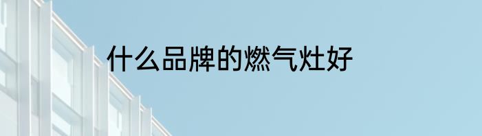 什么品牌的燃气灶好