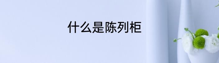 什么是陈列柜