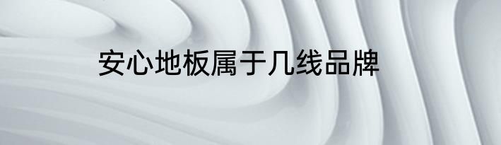 安心地板属于几线品牌