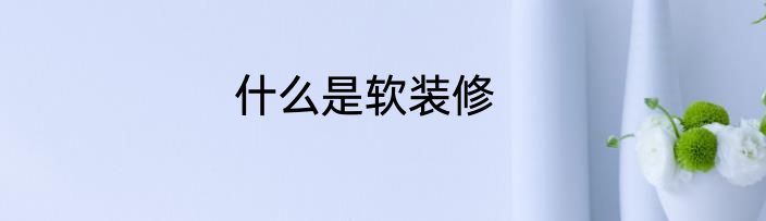 什么是软装修