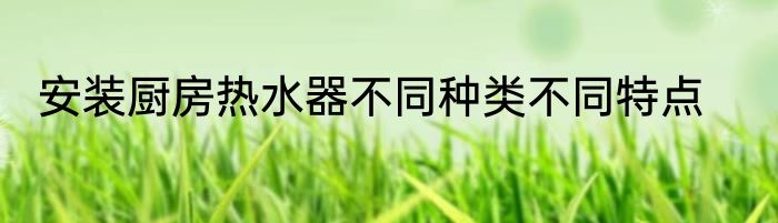 安装厨房热水器不同种类不同特点