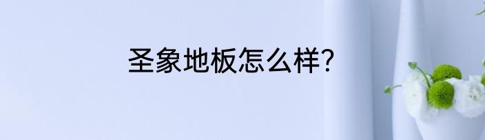圣象地板怎么样？
