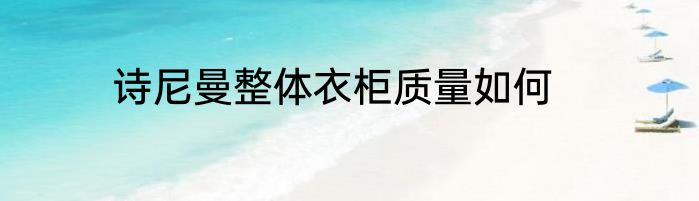 诗尼曼整体衣柜质量如何