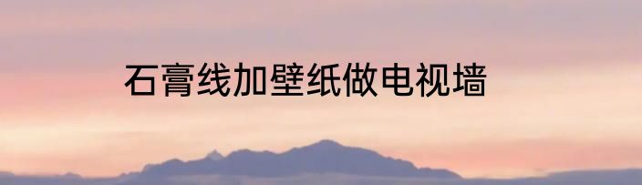 石膏线加壁纸做电视墙