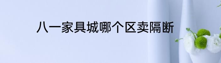 八一家具城哪个区卖隔断