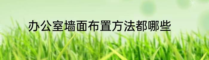 办公室墙面布置方法都哪些