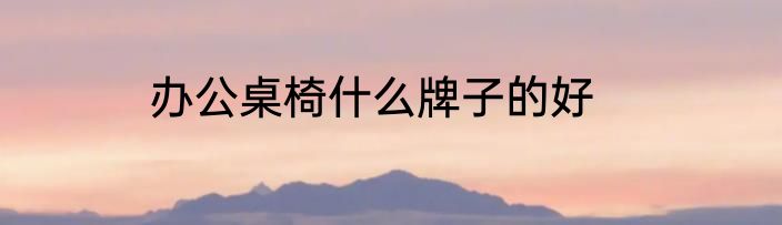 办公桌椅什么牌子的好