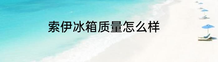 索伊冰箱质量怎么样