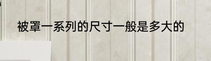 被罩一系列的尺寸一般是多大的