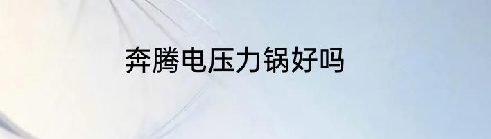 奔腾电压力锅好吗