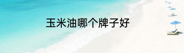 玉米油哪个牌子好