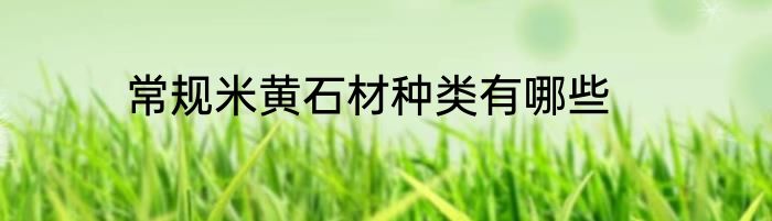常规米黄石材种类有哪些