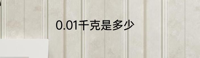 0.01千克是多少