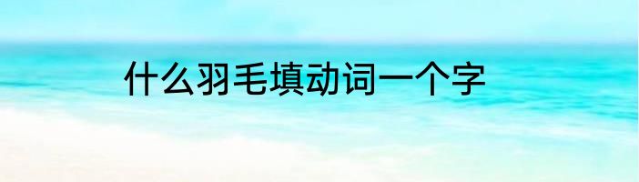 什么羽毛填动词一个字