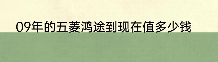 09年的五菱鸿途到现在值多少钱