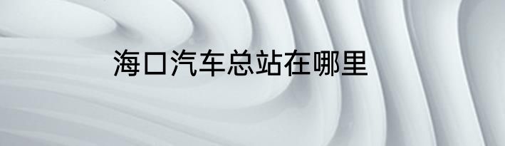 海口汽车总站在哪里