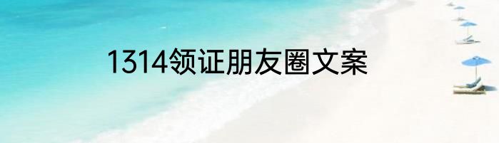 1314领证朋友圈文案