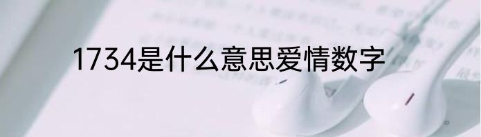 1734是什么意思爱情数字