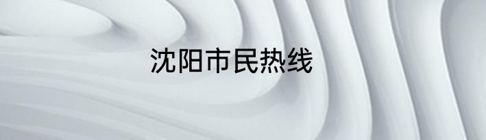 沈阳市民热线