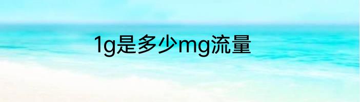 1g是多少mg流量