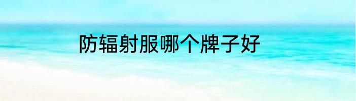 防辐射服哪个牌子好