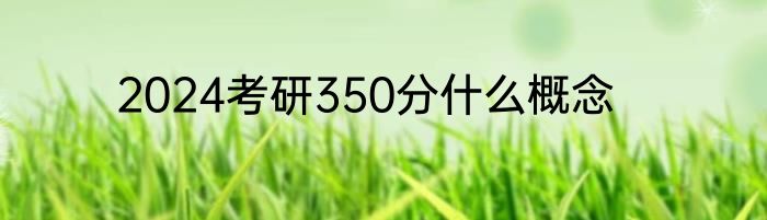 2024考研350分什么概念