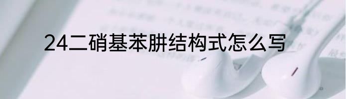 24二硝基苯肼结构式怎么写