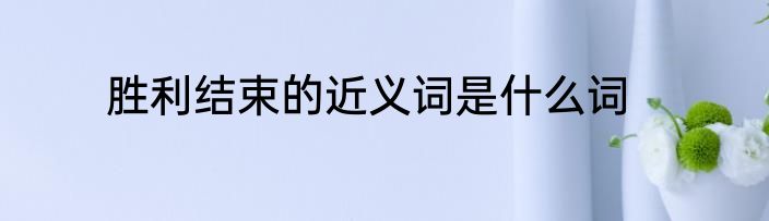 胜利结束的近义词是什么词
