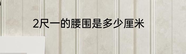 2尺一的腰围是多少厘米