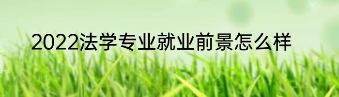 2022法学专业就业前景怎么样