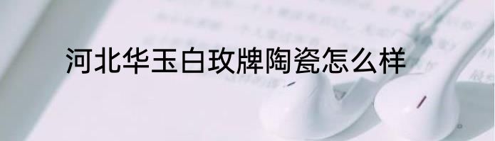 河北华玉白玫牌陶瓷怎么样