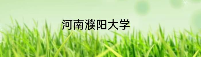 河南濮阳大学