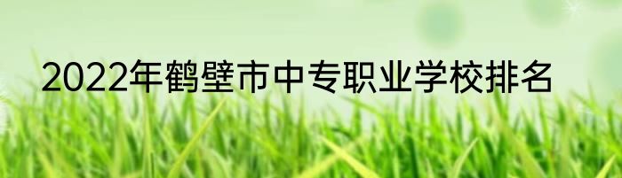 2022年鹤壁市中专职业学校排名