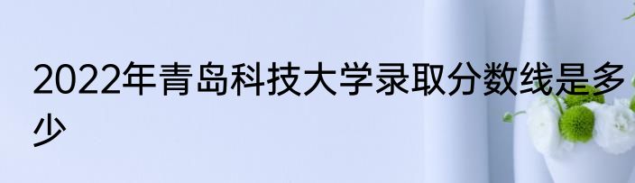 2022年青岛科技大学录取分数线是多少