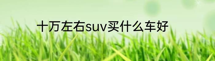 十万左右suv买什么车好